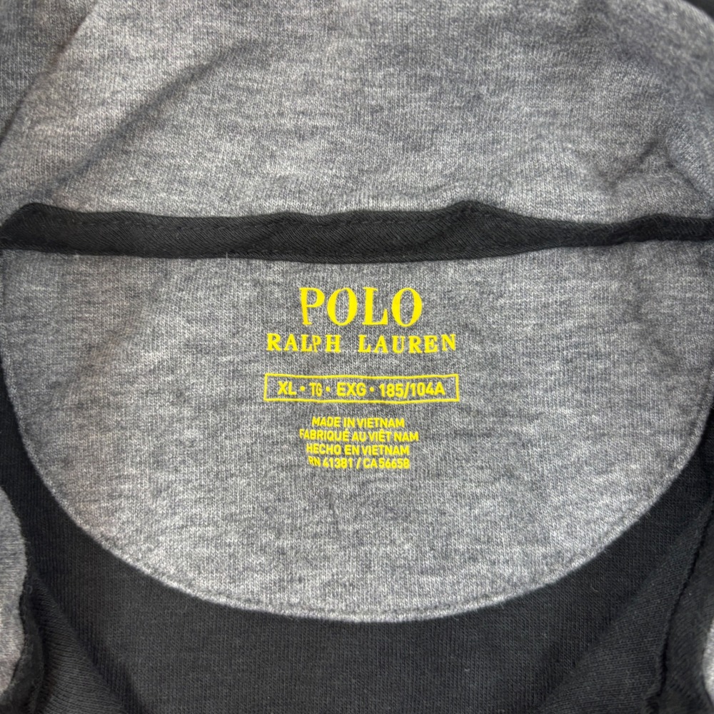 Polo Ralph Lauren Black Premium Jersey Quarter Zip Men's Size XL EUC - Picture 3 of 6